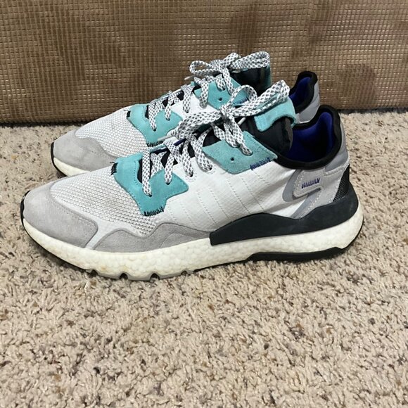 adidas nite jogger Other - Adidas Nite Jogger Mens Shoes Size 12 White/Gray/Teal Mesh & Suede Boost Midsole